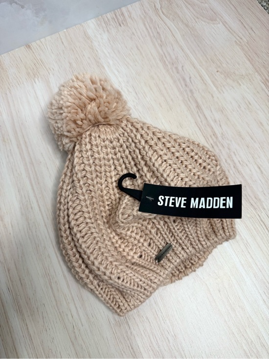 Steve Madden Accessories - Steve Madden Kids Pom Beanie - Tan